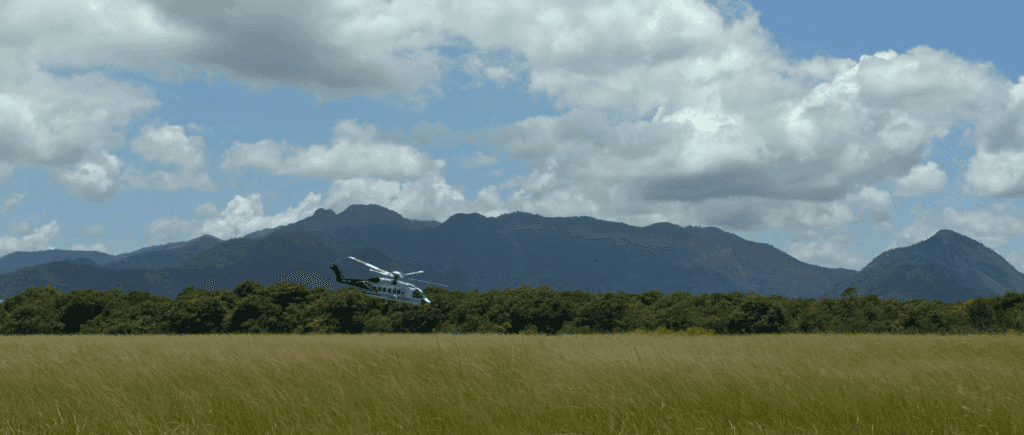 Omni Helicopters International fleet of advanced helicopters in action during a flight operation