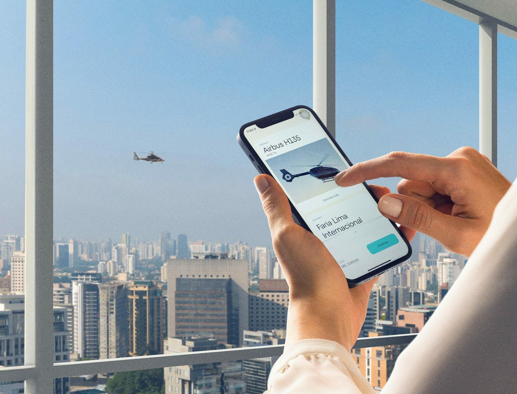 Omni Helicopters International aircraft in action at Revo IOS app